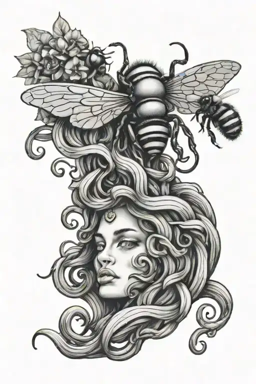 Medusa And A Bee