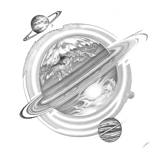 Cardinal With Planets In Background