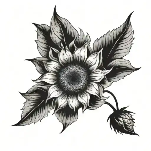 Sunflower And Blue Bonnett