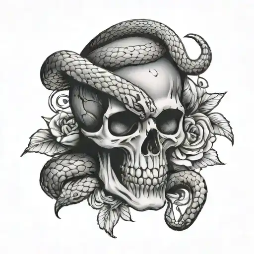 Snake On Skull Instead