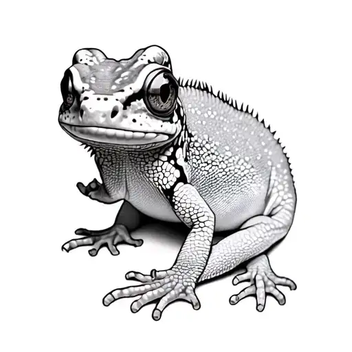 Crested Gecko Black White