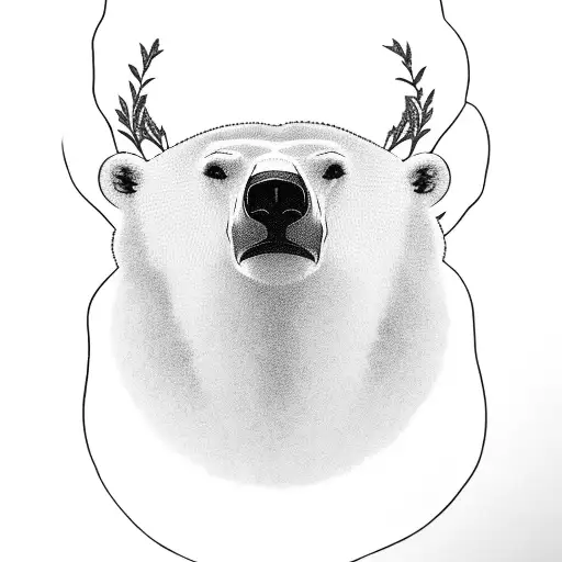 Polarbear Sitting On A Throne On Lion Rug