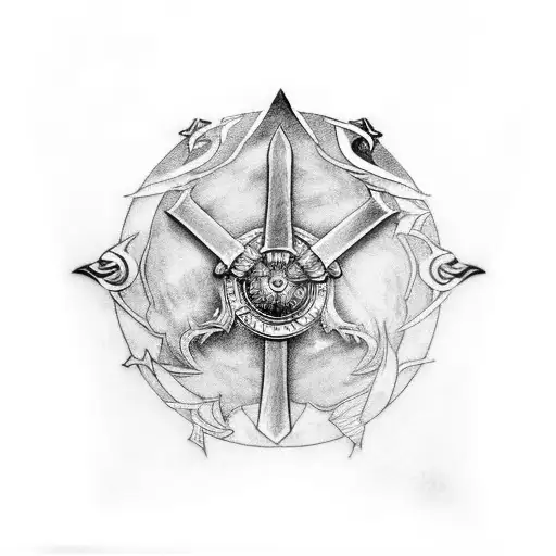 Swords From Lord Of The Rings In A Circle