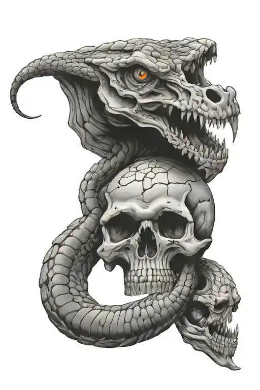 Snake Inside Skull