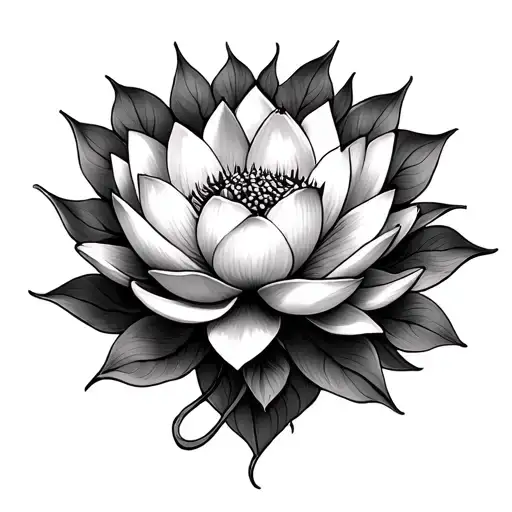 Heart And Lotus Flower