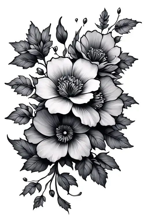 Flowers And Vine Wrapping