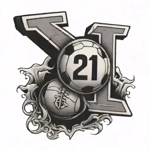 Football & Number 21