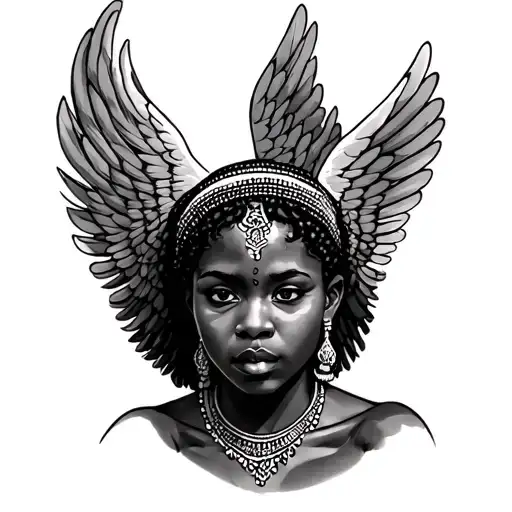 African Angel Front View