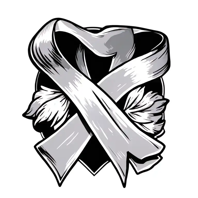 Cancer Survivor Ribbon Intertwined