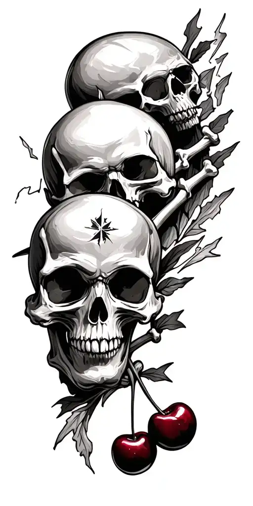 Skulls And Bones And Drums Lightning And Cherry