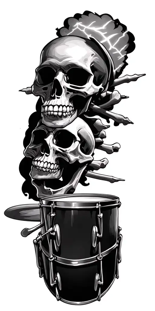 Skulls And Bones And Drums Lightning And Cherry