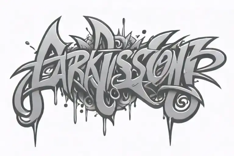 The Word Parkinsons In Graffiti Font The Letters