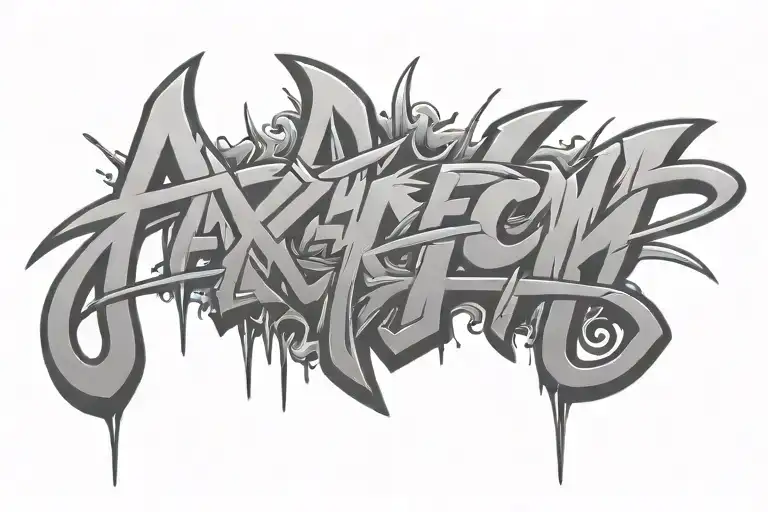 The Word Fxckem In Graffiti Font The Letters
