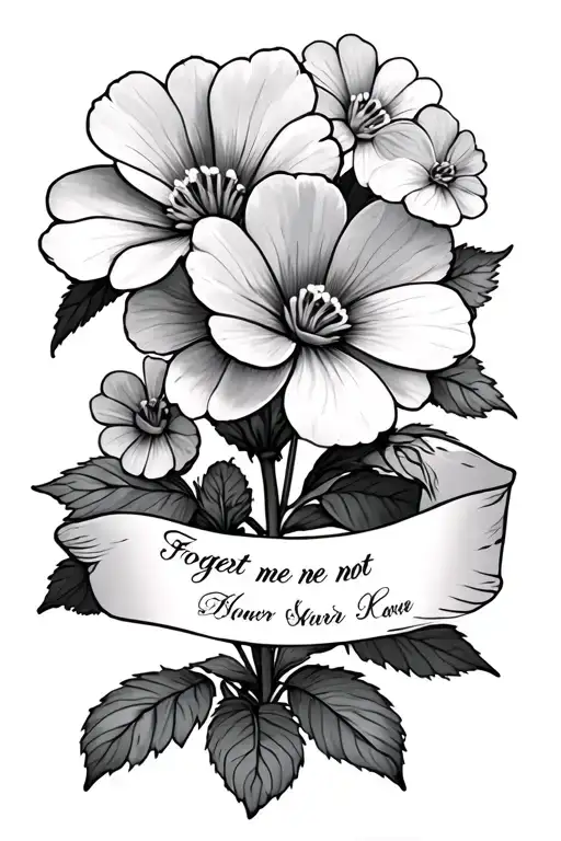 Forget Me Not Flower With 4 Names Incorporated