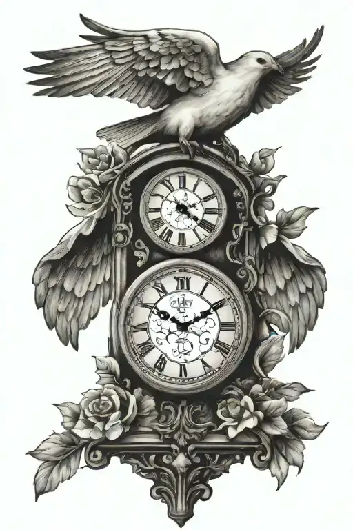 Flying Dove Clock