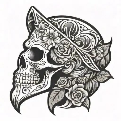 Santa Muerte Skull Inside