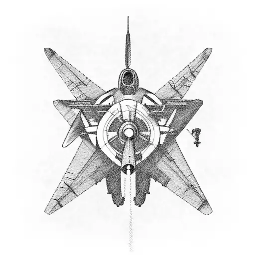 Military Aircraft Flying Over A Mountain Range