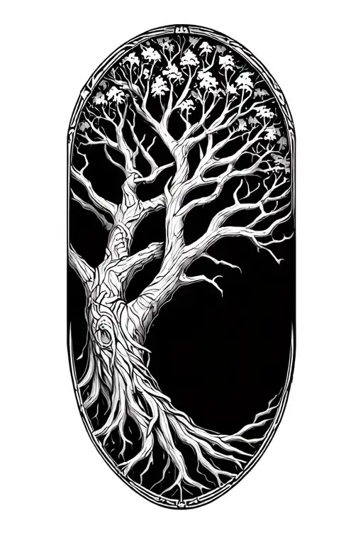 Viking Tree Of Life Full Of Lines And