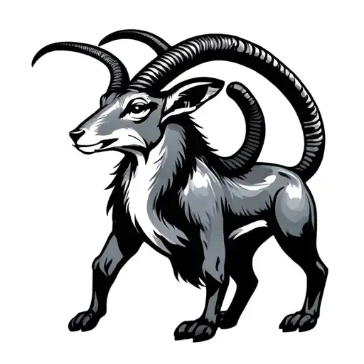 Capricorn Cool Animal Standing