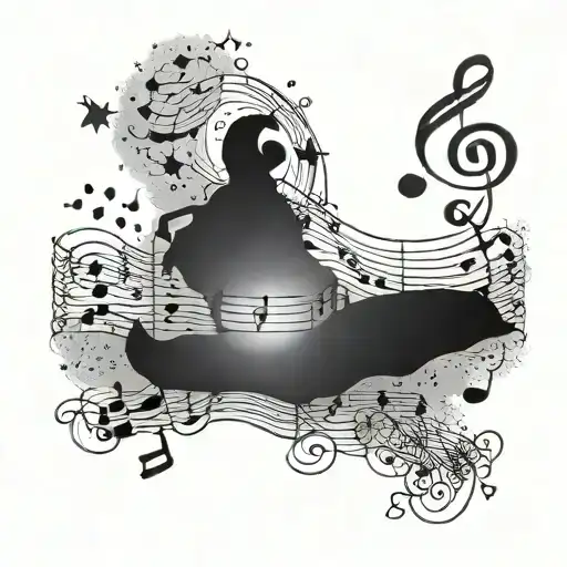 Sheet Music In Night Sky