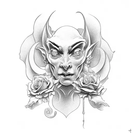 Gargoyle And Woman Rose Nautilus