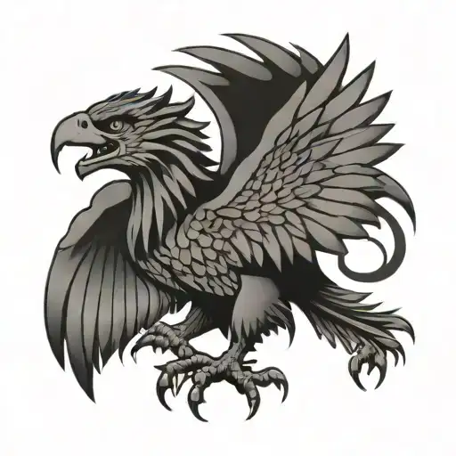 Russian Eagle With Welsh Dragon