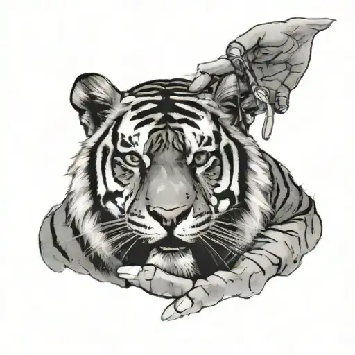 A Teacher Leading A Classroom Discussion With A Tiger Tattoo On Their Arm