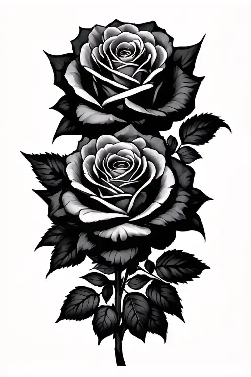 Masculine Roses Intertwined