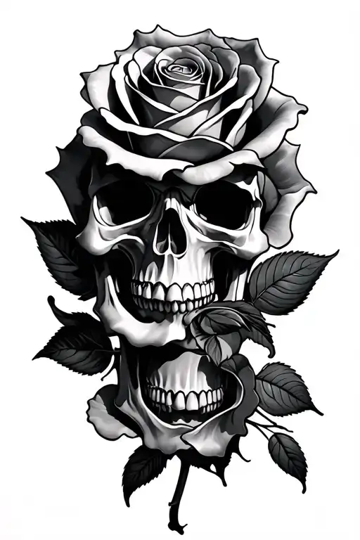 Masculine Roses Intertwined Death