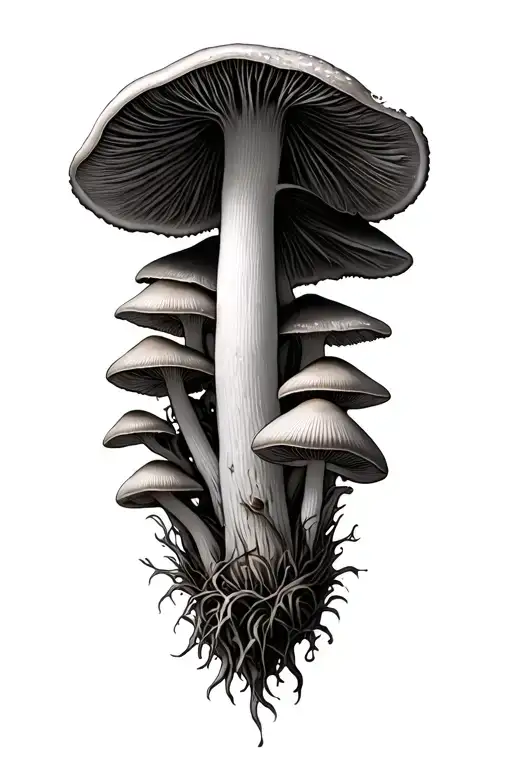 Oyster Mushrooms Growing Out Of Body