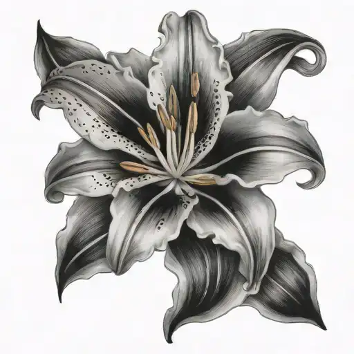 Dark Realistic Lilly Flower