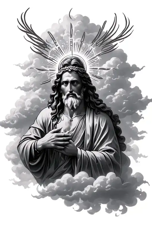 God With Cloud Background Also A Birth Day