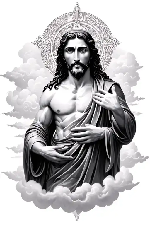 God With Cloud Background Also A Birth Day