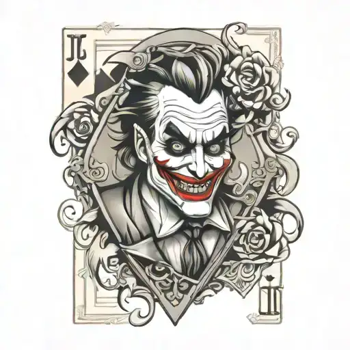 Joker Card Design Featuring