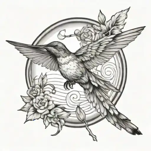 Water Reflection Of A Hummingbird And A Dog