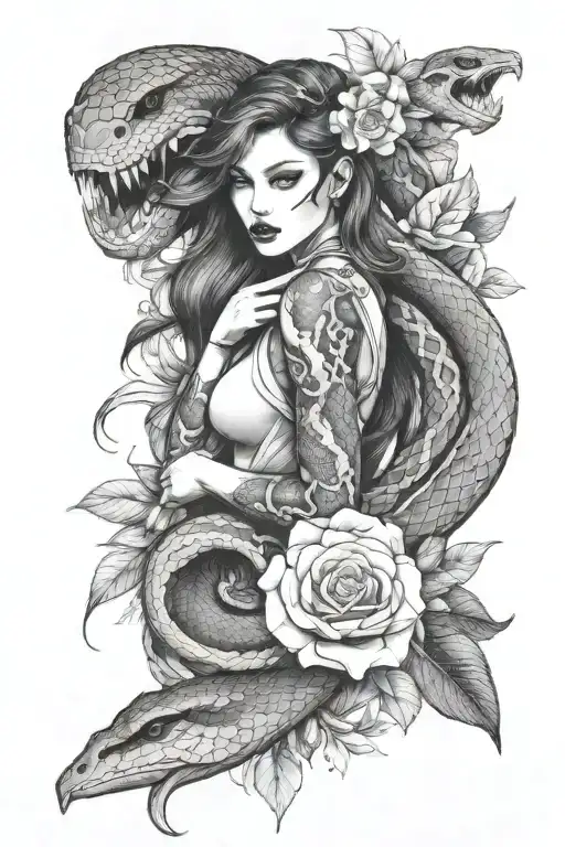 Make The Snake More Prominent With Fangs Showing