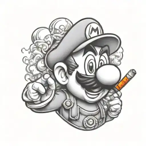 Mario Smoking