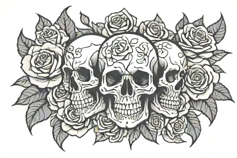 Roses Skull