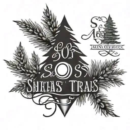 A Christmas Tree And Text Sos