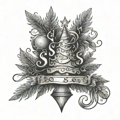 A Christmas Tree And Text Sos