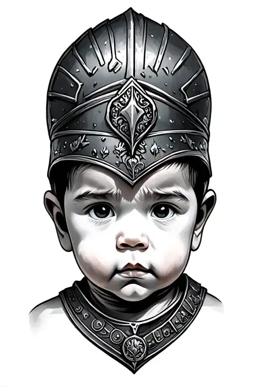 Gladiator Protecting Baby