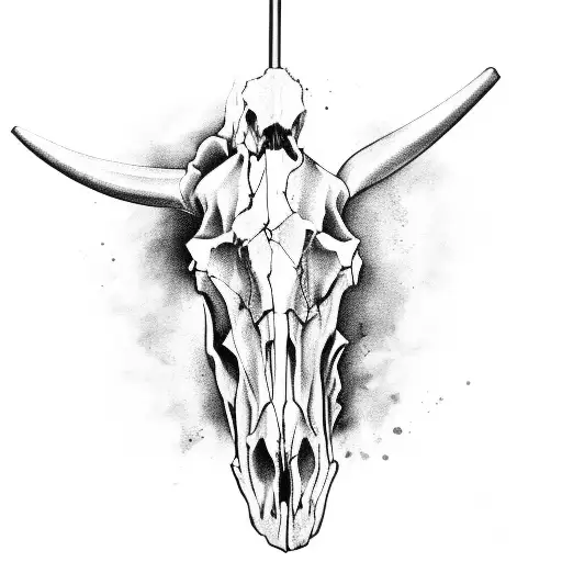 Horse Skull On A Stick Covered By Fabric