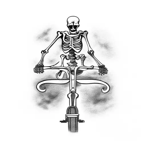 Skeleton On Bicycle