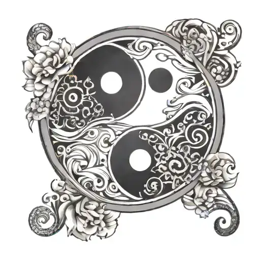 Yin Yang Symbol Intertwined