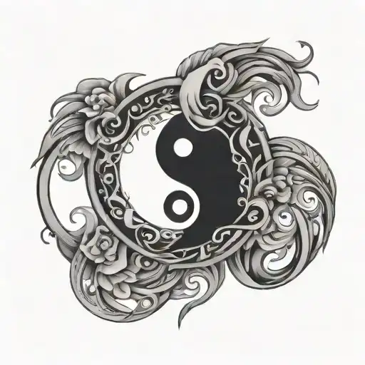 Yin Yang Unity Strength At Same