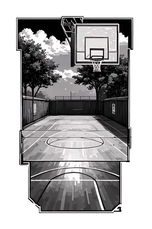 Old Basketball Court Transformed