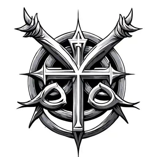Cross With Alpha And Omega Symbol