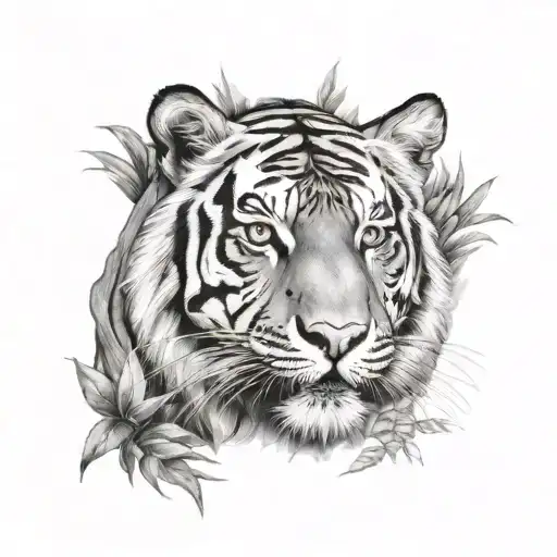 Tiger Emerging From The Jungle