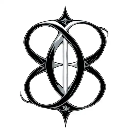 Rugged Simplisticcross With Alpha And Omega Symbol