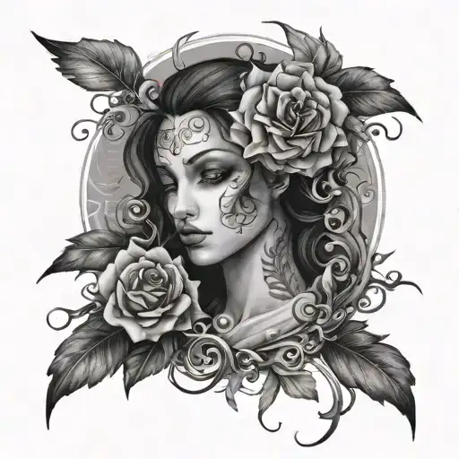 Light And Darkness Merging Together Symbolizing